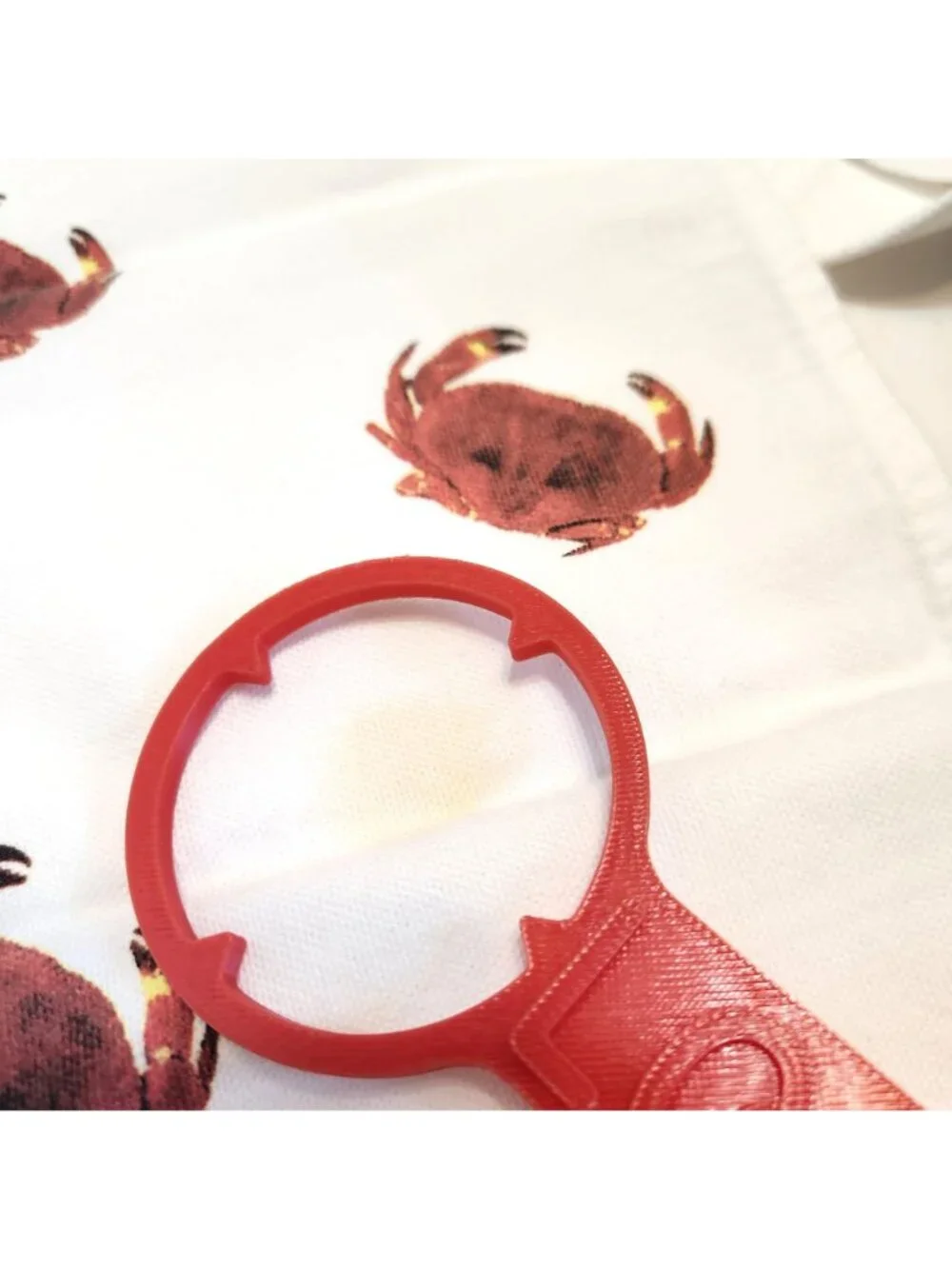 Maryland Crab Cloth Napkins by Cally & Co with Crab Rings Set Of 4 READ